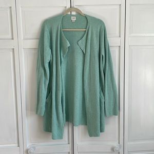 Cardigan, size medium, teal color